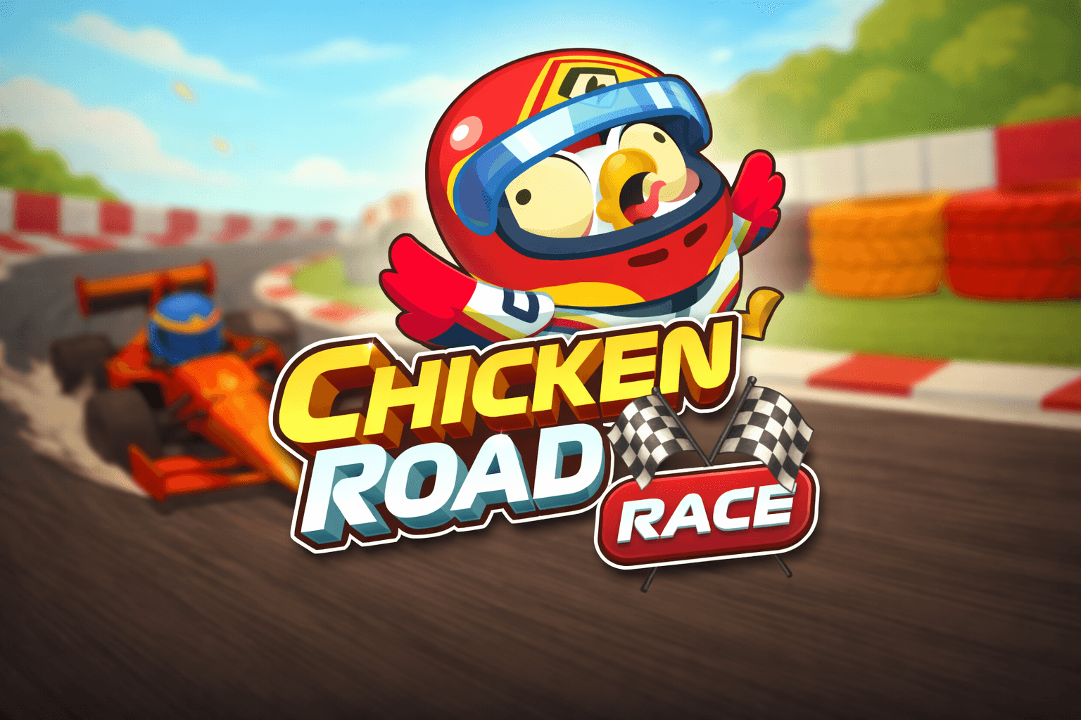 Chicken road race logo illustration.png